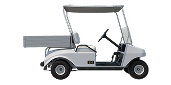 Grey Golf Cart