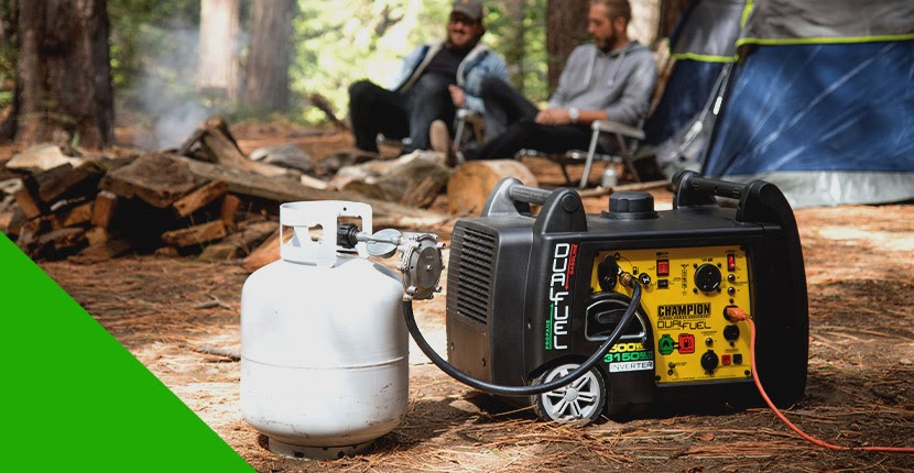 Using a generator while camping