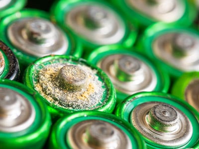corrosion on alkaline batteries