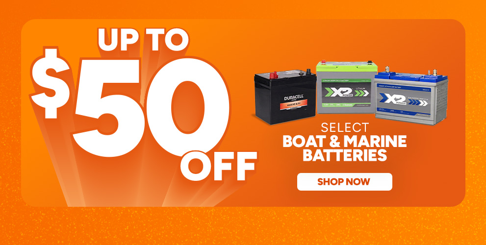Up to $50 off select Boat & Marine Batteries. shop now