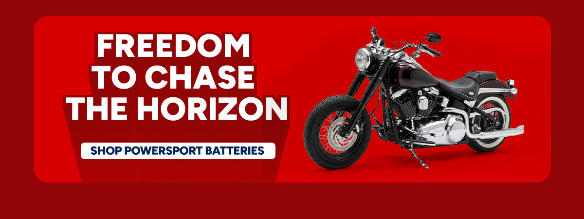 Freedom to chase the horizon. Shop Powersport Batteries.