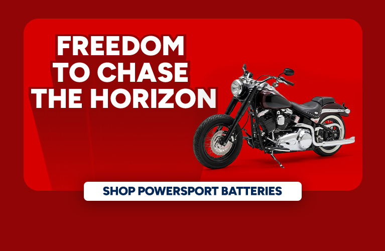 Freedom to chase the horizon. Shop Powersport Batteries.