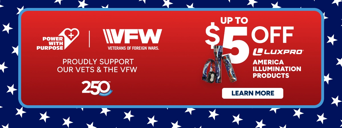 Proudly support our vets & the VFW. Learn more