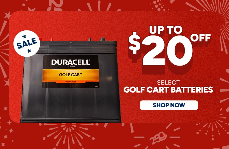 Up To $20 off select Golf Cart Batteries. Shop Now