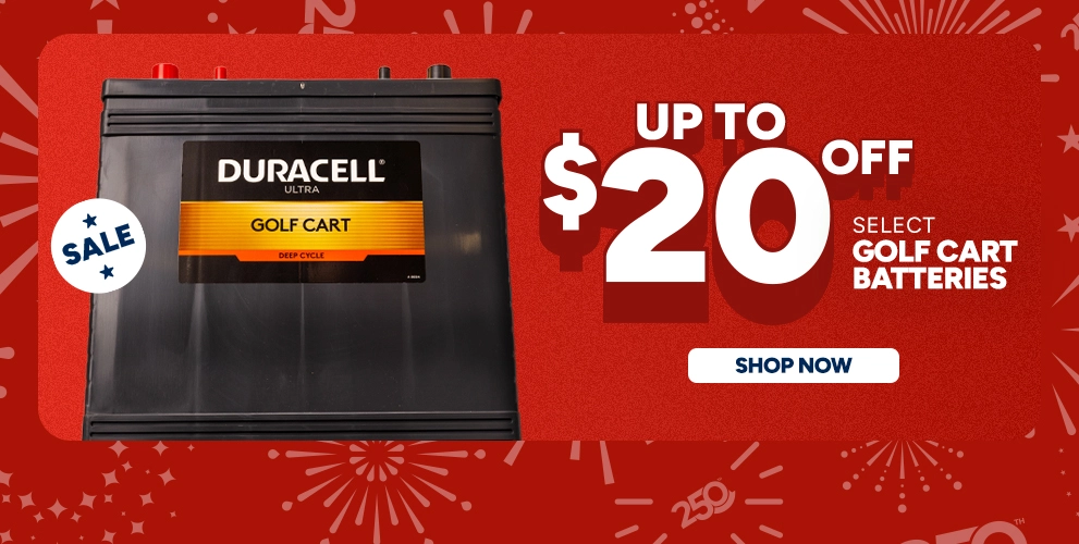 Up To $20 off select Golf Cart Batteries. Shop Now