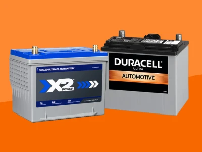 X2Power and Duracell car batteries