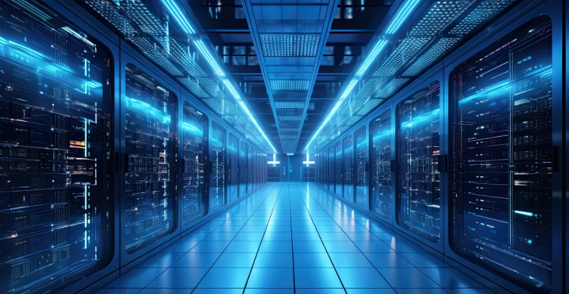 aisle of a data center