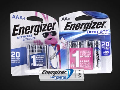 4 pack of AAA Lithium Batteries and an 8 pack or AA Lithium Batteries