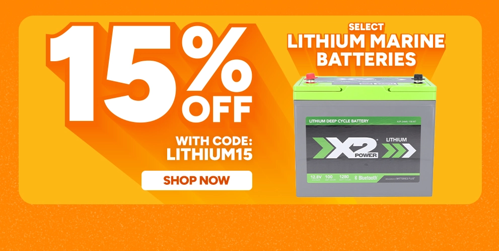 Select Lithium Marine Batteries, 15% off with code: LITHIUM15. Shop now