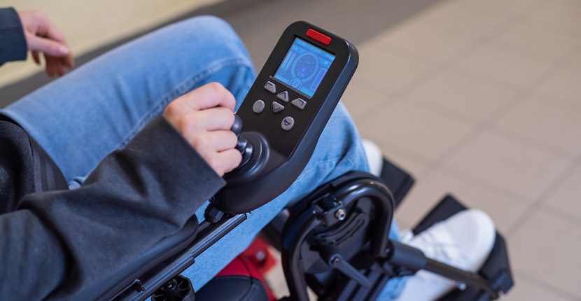 Using an electric wheelchair