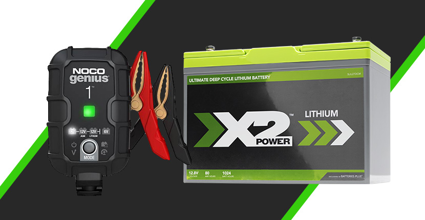 NOCO Genius charger and X2Power Lithium battery