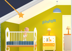 Child's room, avoid dramatic lighting
