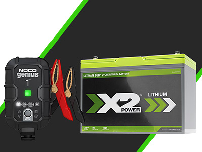 NOCO Genius charger and X2Power Lithium battery