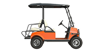 Orange and Black Golf Cart