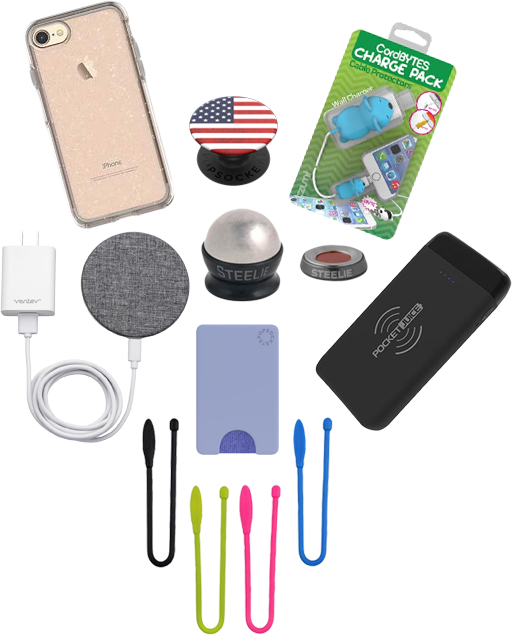 Cell phone Accessories - cases, mounts, chargers, cord organizers